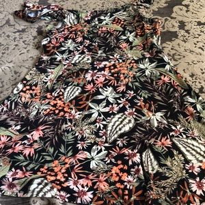 Floral dress off the shoulder